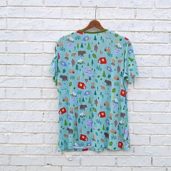 Little Sleepies Bamboo Pajama Set Happy Campers Medium - Picture 3 of 9